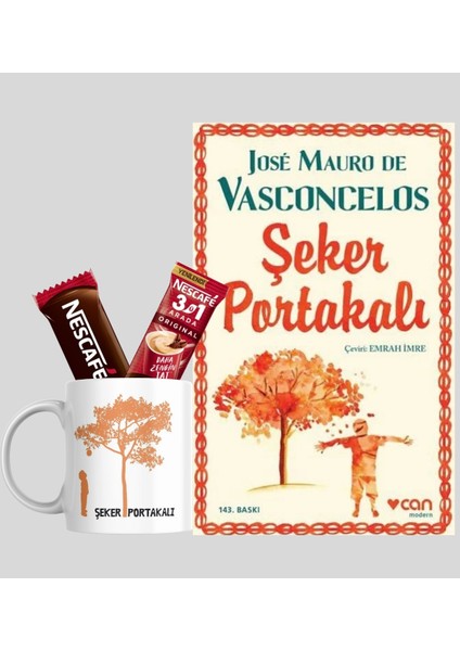 Şeker Portakalı Kutupkitap Tasarım Kupa Kahve Kişiye Özel Not Şeker Portakalı Kitap Hediye Seti