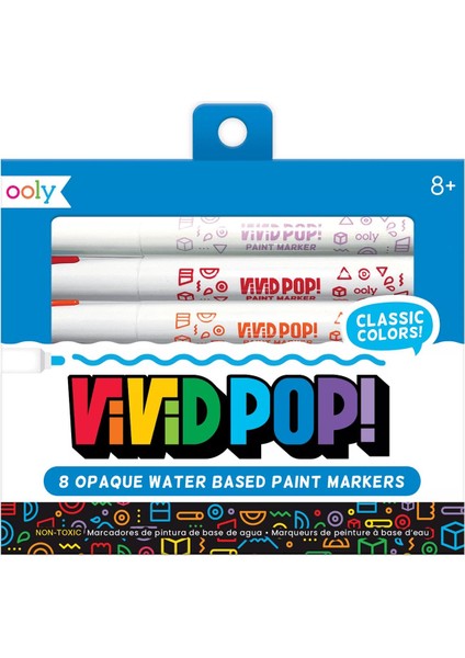 Klasik Renkler Ooly Vivid Pop! Su Bazlı 8’li Keçeli Kalem