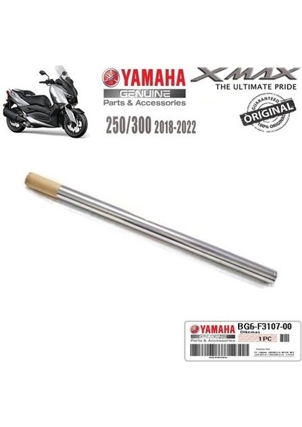 Yamaha Xmax 250 -300 Ön Amortisör Borusu (Tüpü)Orjinal 1 Adet Ön Iç Mili 2018 -24 Supermto