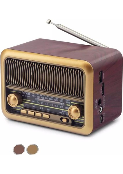 Nostaljik Görünümlü Bluetooth Destekli Fm Radio NS3315
