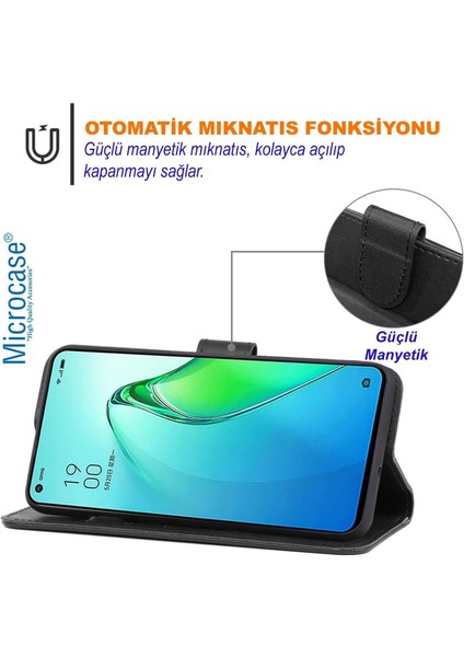 Oneplus 13 Darbeye Dayanıklı Cüzdanlı ve Standlı Kapaklı Deri Kılıf Siyah AL4232