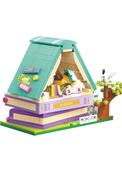 Keeppley Lovely Street K28018 Calico Cat Comic House Kedi Çizgi Roman Evi Dükkanı Yapı Blokları Oyuncak Seti fiyatları