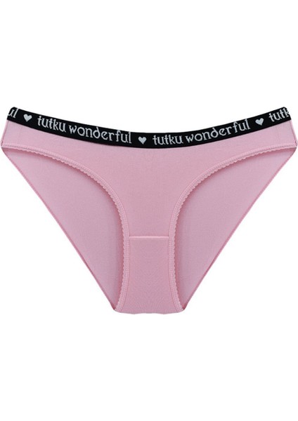 Tutku Kadın 3'lü Slip Külot (Siyah - Mavi - Pembe)