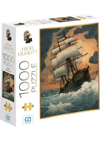 Gemi 1000 Parça 2,2mm Kalınlık 48X68CM Profesyonel Hobi Puzzle Yapboz Serisi
