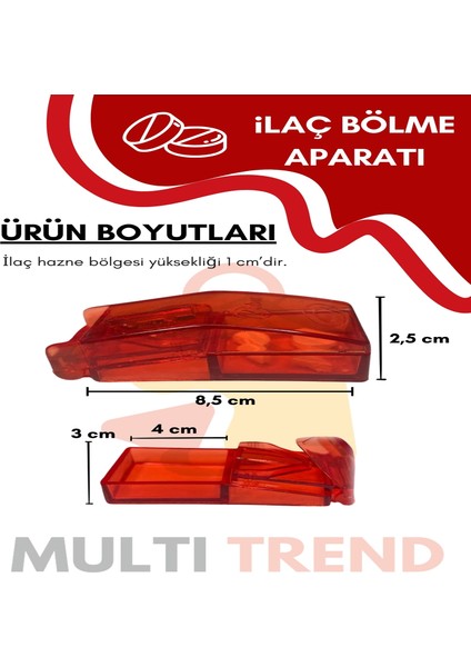 Tablet Kesici - Ilaç Tablet Hap Kesici Bölücü Ayırıcı Aparat - Ilaç Kesme Aparatı – Ilaç Bölücü