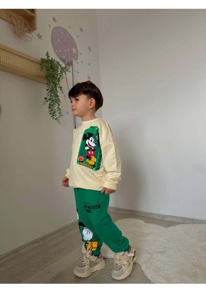 Erkek Çocuk Mickey Modelli Modelli Pamuk Eşofman Takım fiyatları