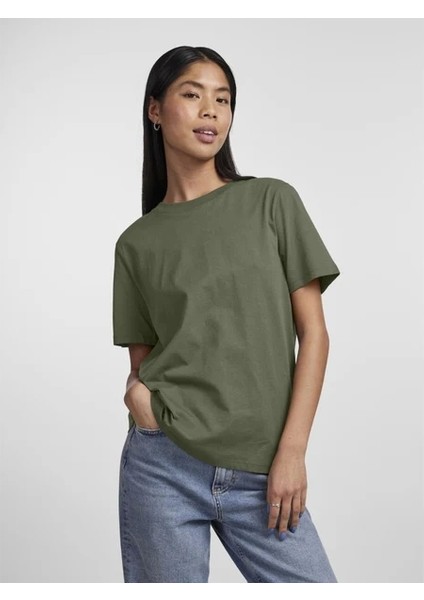 Pieces 17140802 0 Yaka Kadin Body - Koyu Yesil