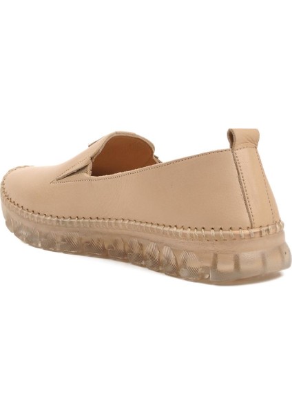 Ayakmod Deri Bej Kadın Günlük Ayakkabı fırsatları