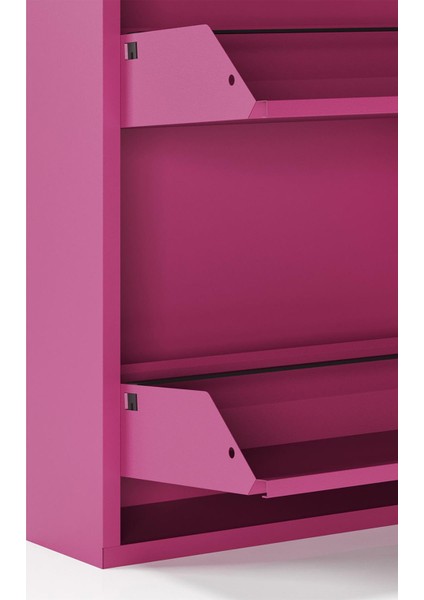 3'lü Metal Ayakkabılık - Pembe