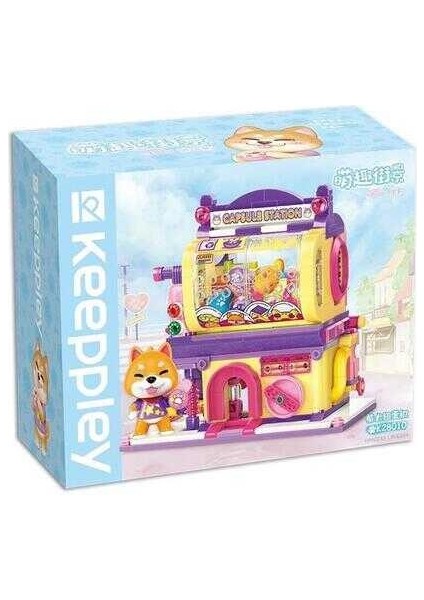 Keeppley Lovely Street K28010 Shiba Inu Gashapon Machine Kapsül Oyuncak Dükkanı Yapı Blokları Oyuncak Seti fiyatları