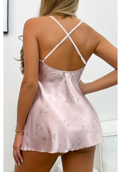 Ay Yıldz Desenli Saten Gecelik fiyatları