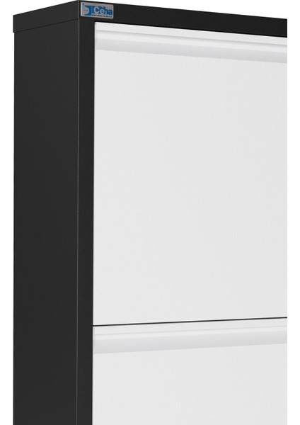 2'li Metal Ayakkabılık - Siyah/Beyaz indirimleri