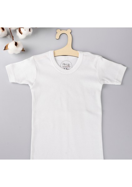 Pinuptex® 2' Li Çocuk Kısa Kollu %100 Pamuklu Ribana Basic T-Shirt (2 Adet)