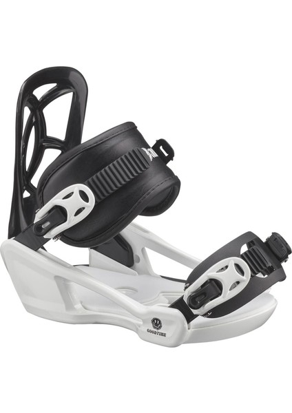 Unisex Çocuk Snowboard Bağlaması Goodtime Siyah-Beyaz