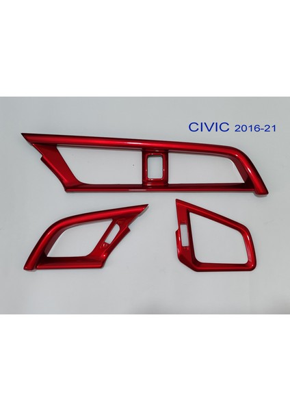 Civic Havalandırma Izgarası Trim (Kırmızı) - Civic Fc5 Aksesuar Tuning Trim fiyatları