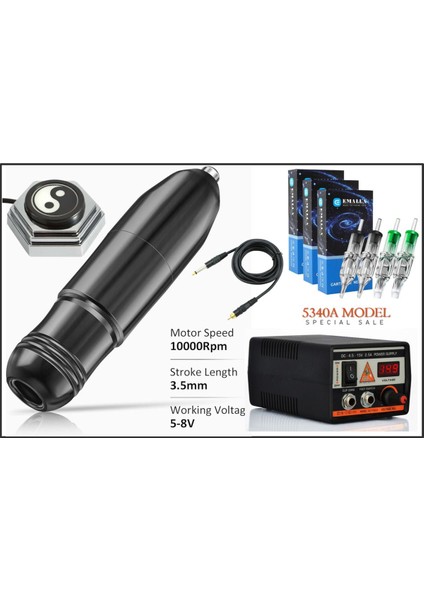 XL-5340A Pen Dövme Makinası - Kalem Tipi Kartuş Iğneli Dövme Makinası