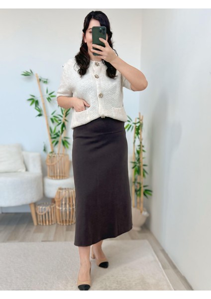 Kahverengi Kadife Dokulu Etek fırsatları