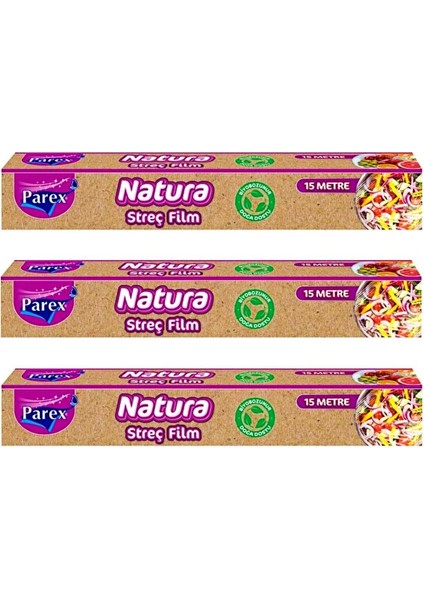 Natura Streç Film 15 Metre (3 Adet)