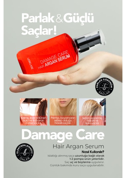 Yıpranmış Saçlar Için Onarıcı, Besleyici Argan Bakım Serumu Lebelage Damage Care Hair Argan Serum fiyatları
