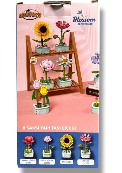 141 Parça Sabah Zaferi Çiçeği Yapım Seti - Gerçekçi ve Dekoratif Yapı Oyuncağı