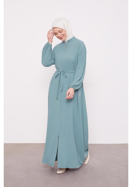 Mint Yeşili Bağlama Detaylı Ferace fiyatları