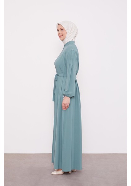 Mint Yeşili Bağlama Detaylı Ferace modelleri