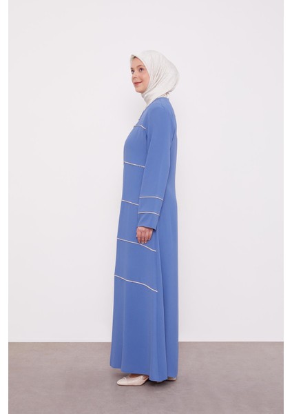 Indigo Çizgi Detaylı Ferace modelleri