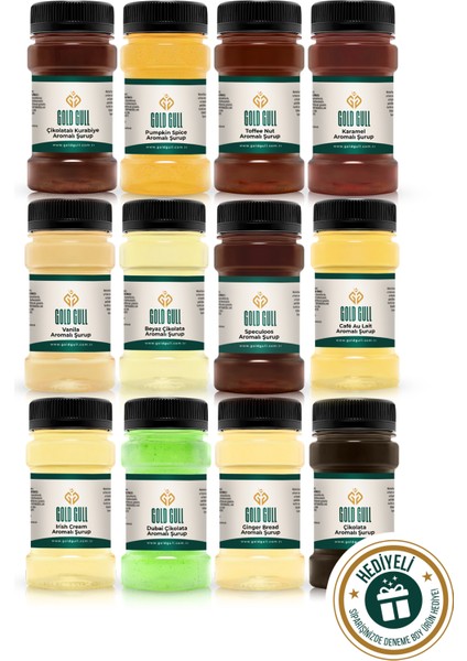 Gurme Serisi Aromalı Kahve & Meyve Şurubu 12 Adet 80 ml (12x80 Ml)