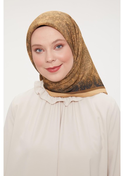 Yavruağzı Ebruli Aura Eşarp