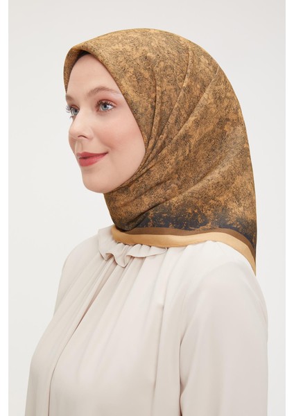 Yavruağzı Ebruli Aura Eşarp