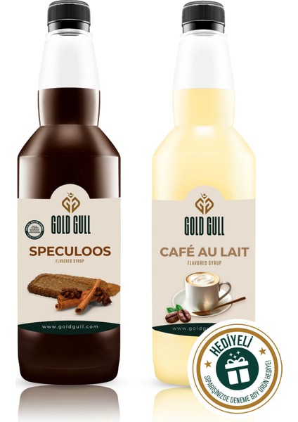 Speculoos & Cafe Au Lait Aromalı Kahve & Meyve Şurubu 2 x 700 Ml