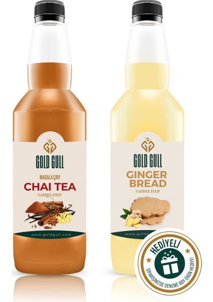 Chai Tea & Ginger Bread Aromalı Kahve & Meyve Şurubu 2 x 700 Ml