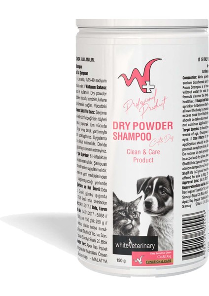 Kedi ve Köpekler Için Lavantalı Kuru Şampuan 150 gr