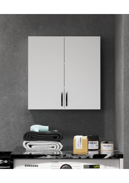 Zambak Çamaşır Makinası Üst Dolabı ve Banyo Dolabı