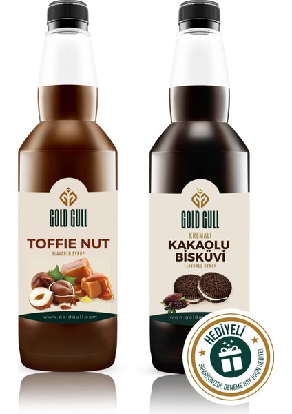 Toffee Nut & Kremalı Kakaolu Bisküvi Aromalı Kahve & Meyve Şurubu 2 x 700 Ml
