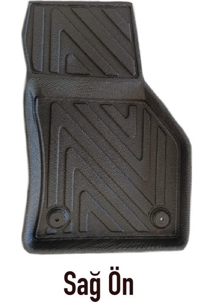 Newdeco Audi A3 2013-2020 Için 5,5d Carbon Style Havuzlu Paspas - Tpe Malzeme