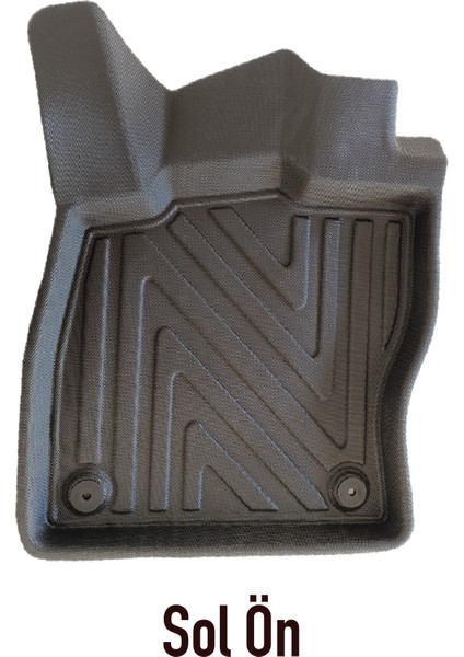 Newdeco Audi A3 2013-2020 Için 5,5d Carbon Style Havuzlu Paspas - Tpe Malzeme