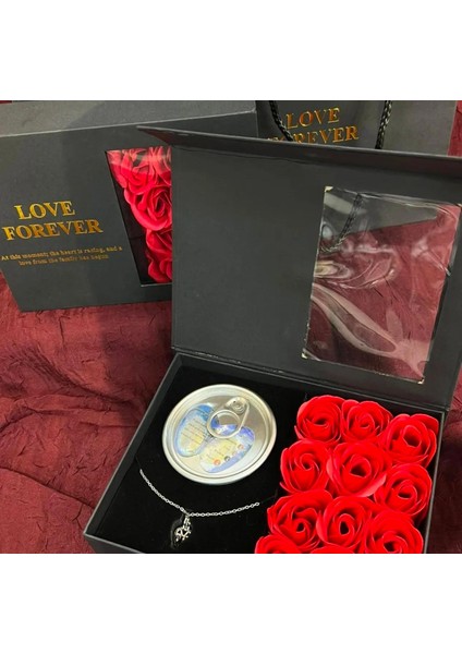 Luxury Romantik Gül Kutulu - Istiridye Içinde Gerçek Inci Kolye fiyatları