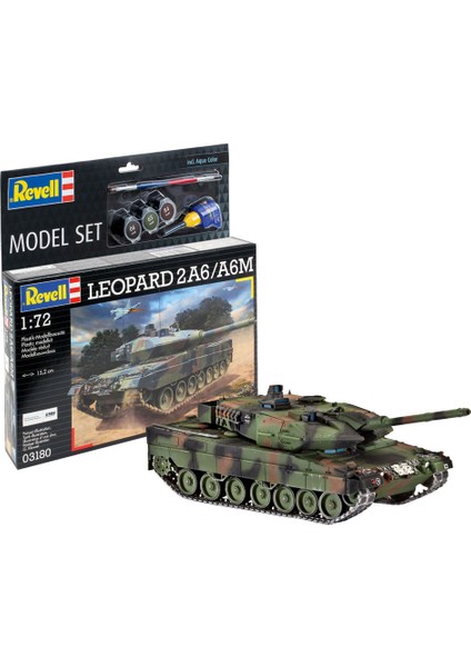 Model Set Askeri Leopard 2A6/A6M 1:72 Ölçekli Kağıt Model 168 Parça 12 Yaş ve Üstü İçin