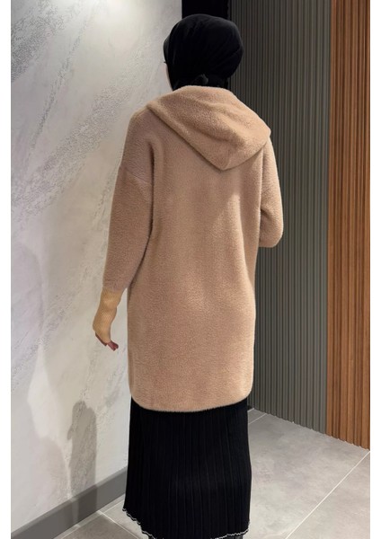 Kapüşonlu Fermuarlı Yumoş Iplik Tesettür Hırka fırsatları