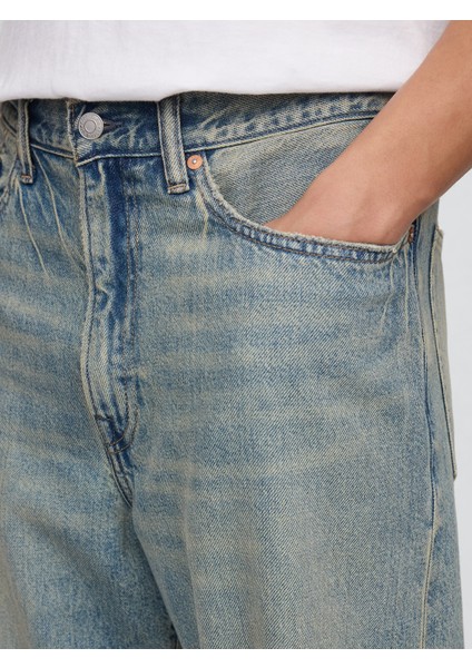 Erkek Mavi Ultrasoft Baggy Jean Pantolon