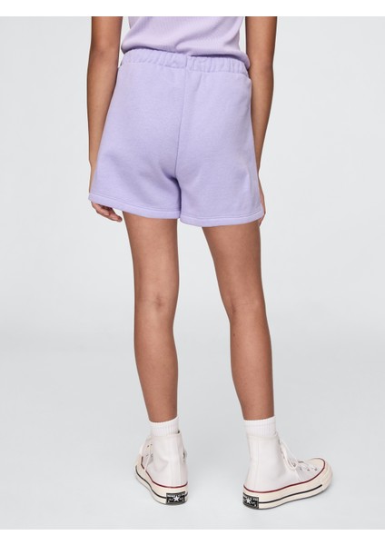 Kız Çocuk Lila Gap Logo Fransız Havlu Kumaş Pull-On Şort modelleri