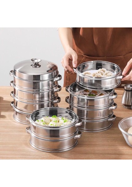 22CM Kapak Stili Yuvarlak Paslanmaz Çelik Dumpling Buharlığı Yemek Buhar Izgarası ile Sap Kapağı Pilav Tenceresi Mutfak Pişirme Aksesuarları (Yurt Dışından) fiyatları
