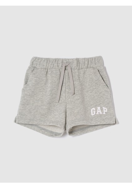 Kız Bebek Gri Gap Logo Pull-On Fransız Havlu Kumaş Şort