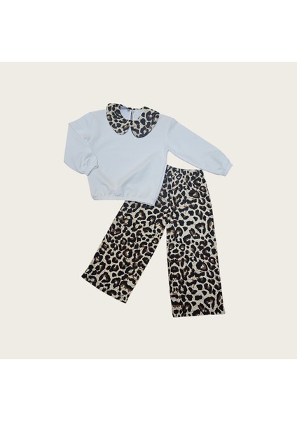 Flower Bebe Yaka Leopar Takım 4/8(1 Beden Büyük Isteyiniz)