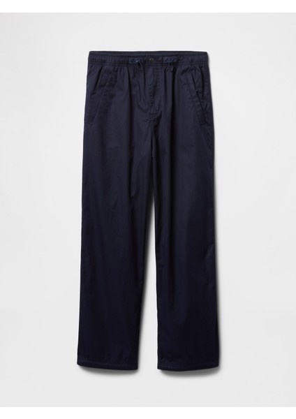 Erkek Lacivert Twill Paraşüt Baggy Pantolon