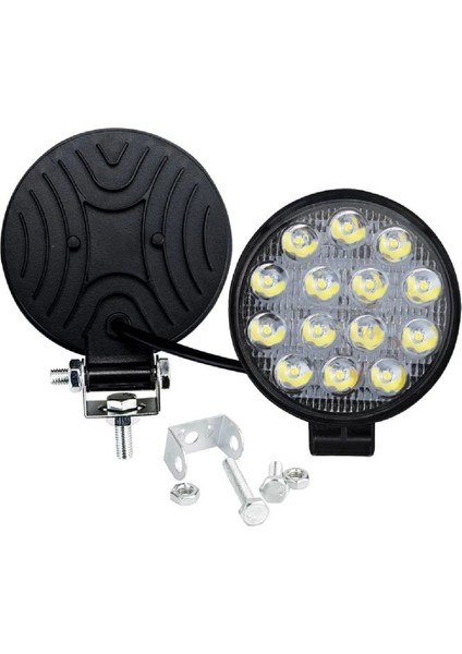 72W 12-24 Volt Yuvarlak Spot Far Oto Çalışma Lambası Atv Kamyon Tır Traktör Offroad fırsatları