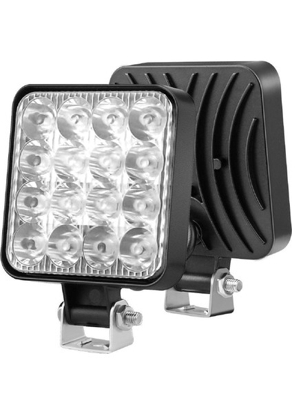 16 LED 12-24 Volt Beyaz Spot Far Oto Çalışma Lambası Atv Kamyon Tır Traktör Offroad