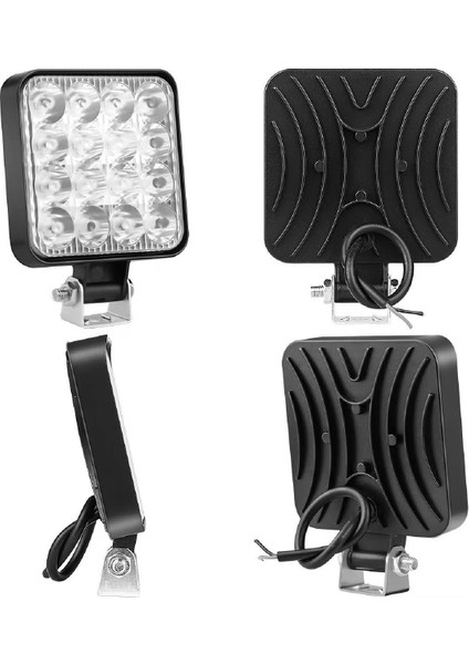 16 LED 12-24 Volt Beyaz Spot Far Oto Çalışma Lambası Atv Kamyon Tır Traktör Offroad fiyatları
