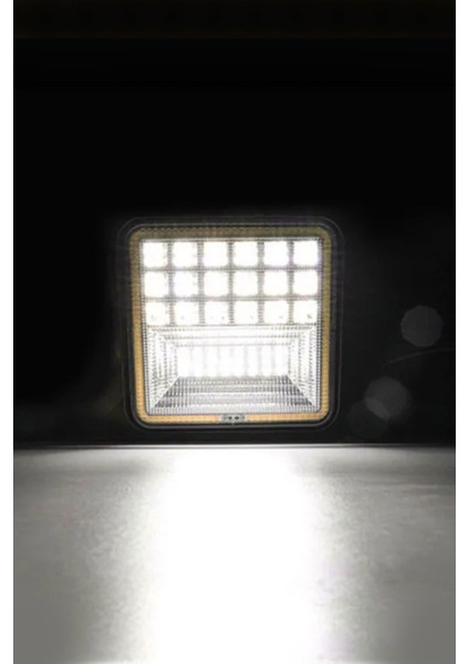 126W 12-24 Volt Kare Sis Farı Drl Sarı Oto Çalışma Lambası Atv Kamyon Tır Traktör Offroad fırsatları